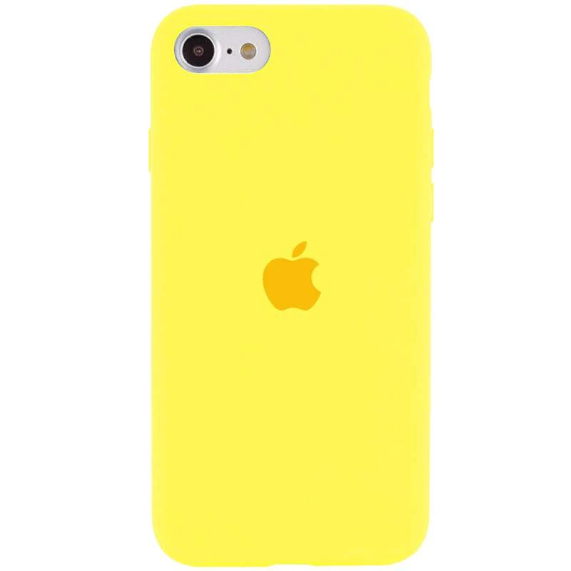 Чехол Silicone Case с закрытым низом для Apple iPhone SE (2020) – Желтый / Yellow. Фото 1 из 1