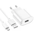 СЗУ Hoco C109A Fighter 10.5W (1USB-A) + кабель USB to MicroUSB – White. Фото 5 из 6
