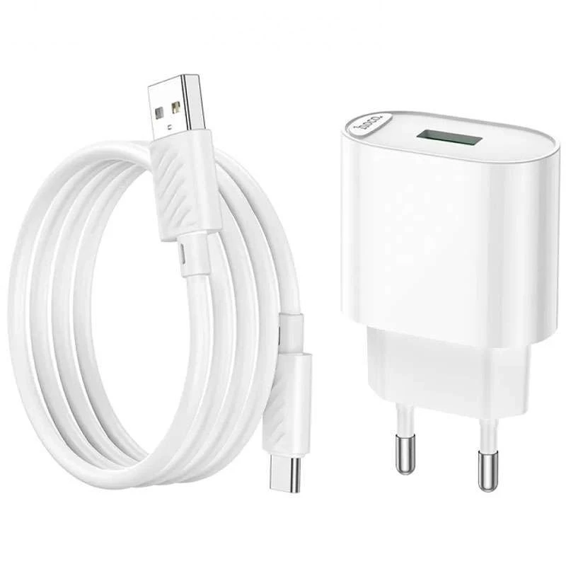 МЗП HOCO C109A Fighter QC3.0 + Type-C – White. Фото 5 з 6