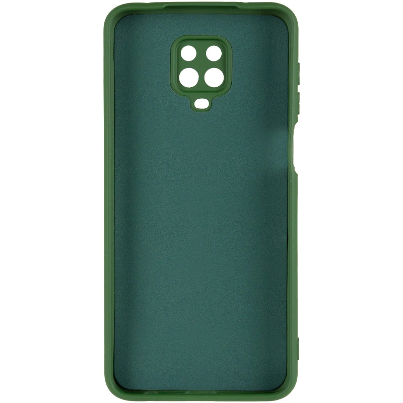 Цветной силиконовый чехол GETMAN с закрытой камерой на Xiaomi Redmi Note 9s / Note 9 Pro / Note 9 Pro Max – Зеленый / Dark green. Фото 8 из 11