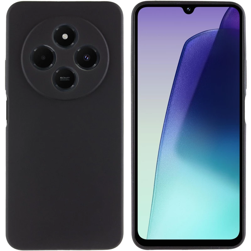 Чохол Silicone Case Lakshmi Premium з закритою камерою на Xiaomi Redmi 14C / Poco C75 – Чорний / Black. Фото 4 з 8