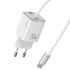 МЗП Usams US-CC261 GaN JC Ser. 20W (2USB-C) + кабель Type-C to Type-C – White. Фото 1 з 3