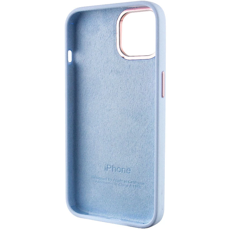 Чохол Silicone Case з металевими кнопками на Apple iPhone 12 Pro Max (6.7") – Блакитний / Cloud Blue. Фото 6 з 9
