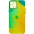 Скляний чохол Impasto на Apple iPhone 12 Pro (6.1") – Yellow green. Фото 1 з 3