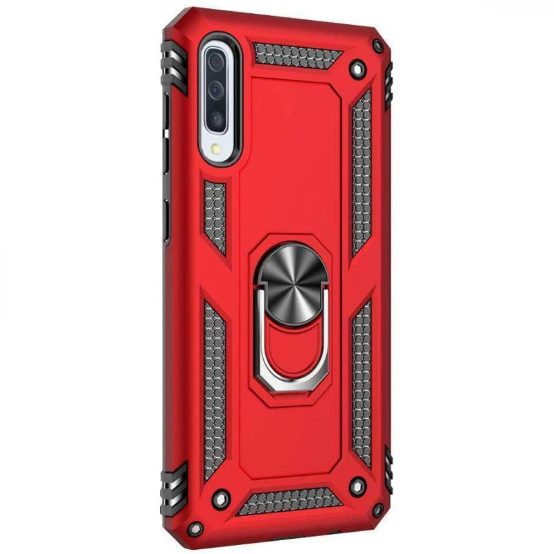 Протиударний чохол Serge Ring з кільцем на Samsung Galaxy A50 (A505F) / A50s / A30s – Червоний. Фото 5 з 6
