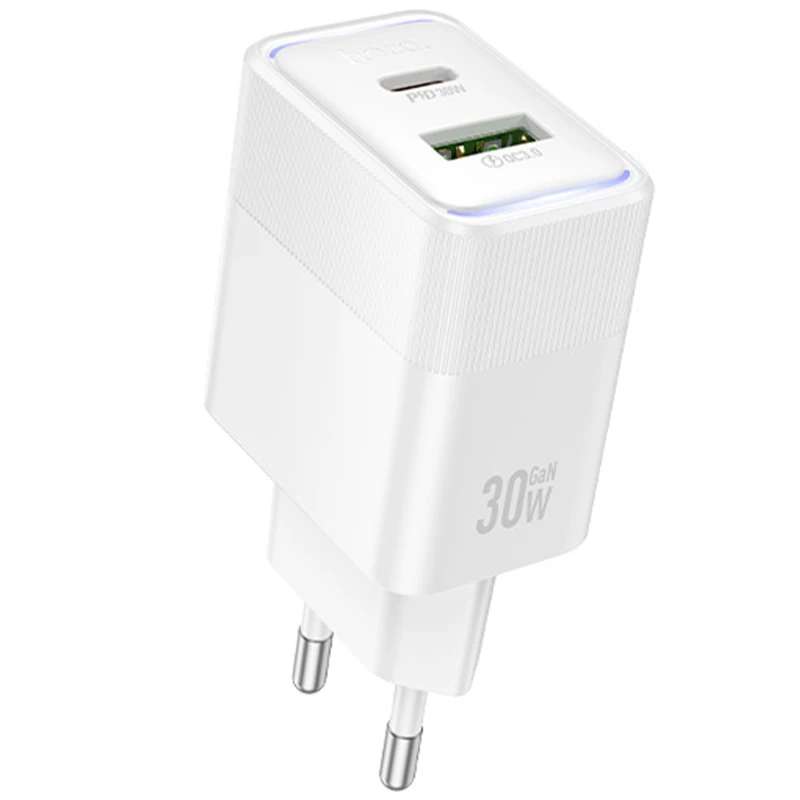 МЗП Hoco CS112A Lounge PD30W+QC3.0 (1USB-A/1C) – White. Фото 1 з 4
