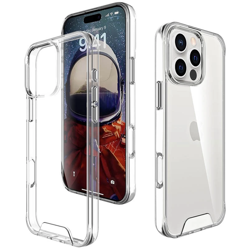 Силіконовий чохол Space Case на Apple iPhone 16 Pro Max – Прозорий. Фото 4 з 13