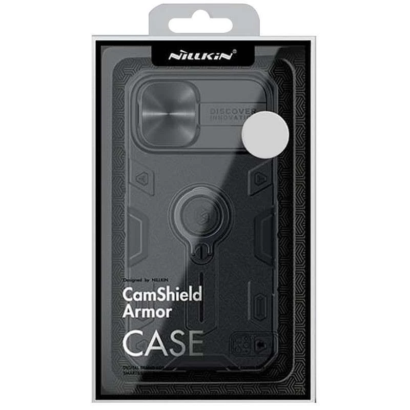 Пластикова накладка Nillkin Armor зі шторкою для камери та кільцем на Apple iPhone 12 mini (5.4") фото 2 з 2