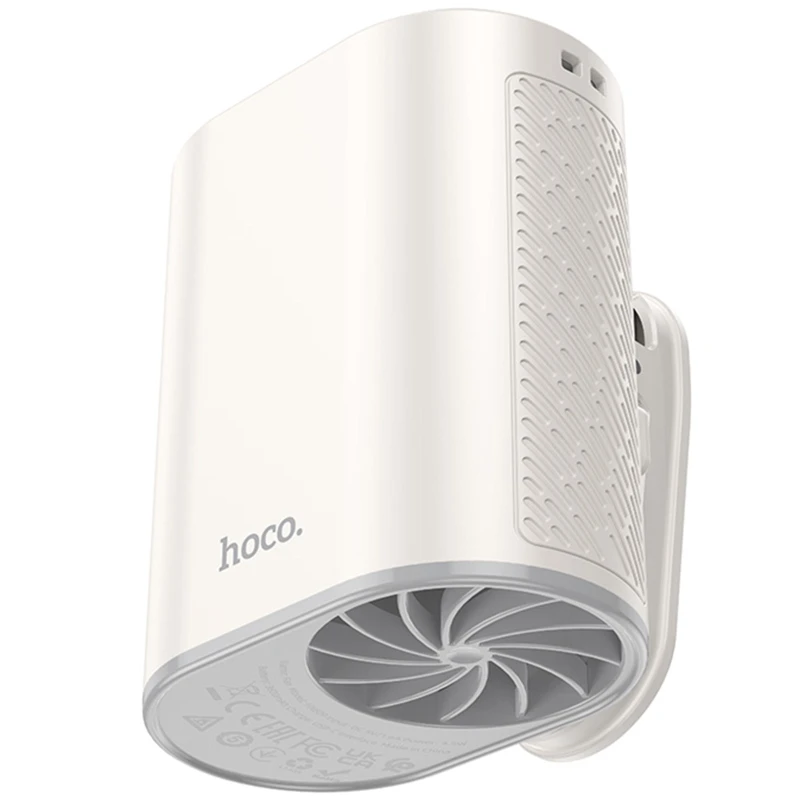 Портативний вентилятор Hoco HX609 handheld folding fan 3600 mAh – White. Фото 6 з 6