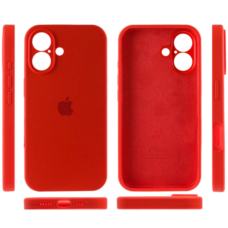Чохол Silicone Case з захистом камери на Apple iPhone 16 Plus – Червоний / Red. Фото 5 з 8