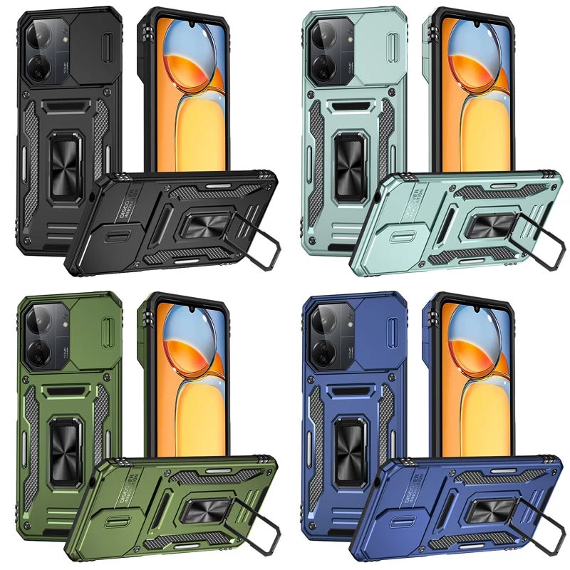 Ударостійкий чохол Square Ring зi шторкою на камеру на Xiaomi Poco C65 фото 1 з 1