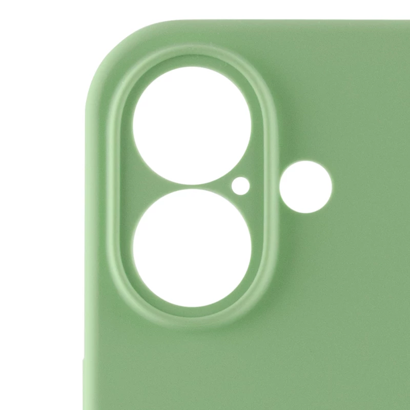 Чехол Silicone Case с защитой камеры для Apple iPhone 16 – Мятный / Mint. Фото 5 из 8