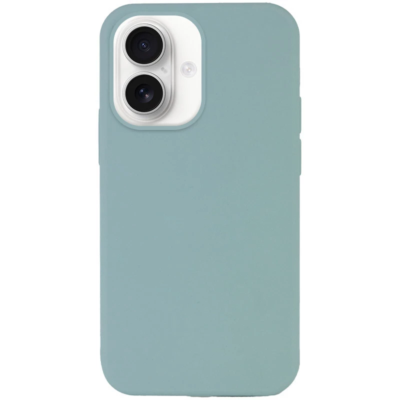 Чохол з закритим низом Silicone Case на Apple iPhone 16 – Бірюзовий / Turquoise. Фото 1 з 4