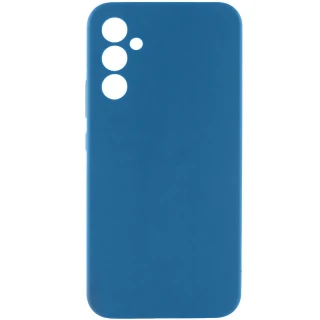 Чохол Silicone Case Lakshmi Premium із закритою камерою для Samsung Galaxy A36 5G — Синій / Denim Blue