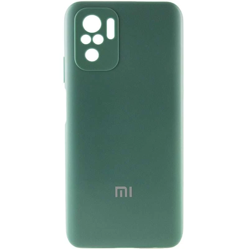 

Чохол Silicone Case з закритим низом та захистом камери на Xiaomi Redmi Note 10 / Note 10s (Зелений / Pine green)