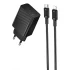 СЗУ Borofone BAS73A Source PD20W (1USB-C) + кабель Type-C to Lightning – Black. Фото 1 из 4