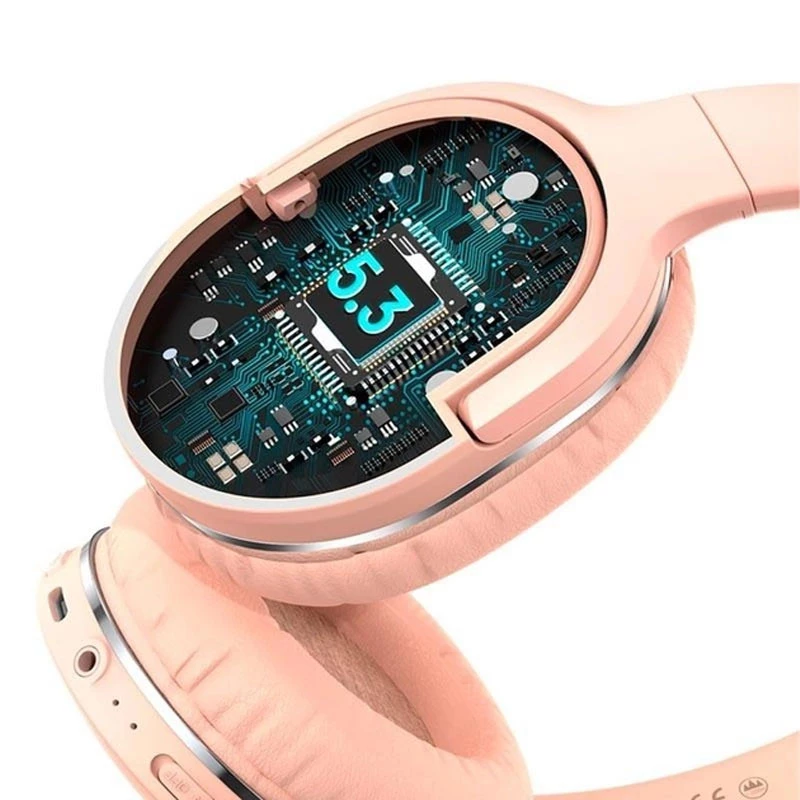 Накладні бездротові навушники Baseus Encok Wireless headphone D02 Pro (NGTD01030) – Pink. Фото 5 з 6