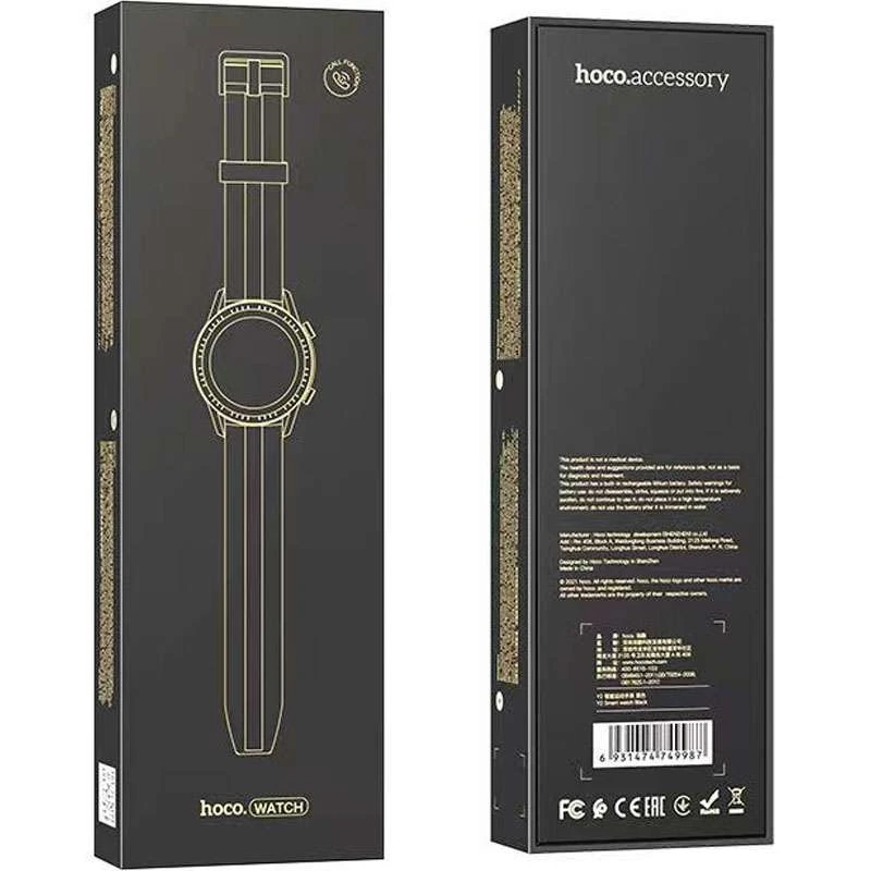 Смарт-часы Hoco Y2 Smart sports watch (call version) – Черный. Фото 5 из 5