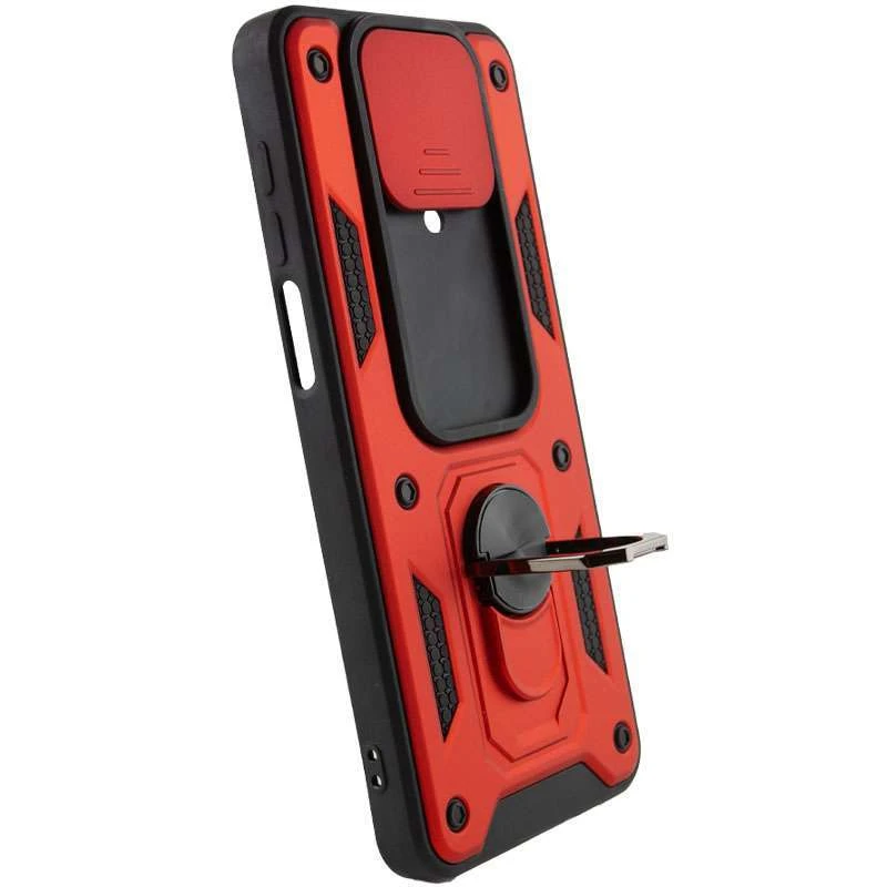 Ударопрочный чехол Serge Ring с защитой камеры для Xiaomi Redmi Note 9s / Note 9 Pro / Note 9 Pro Max – Красный. Фото 4 из 6