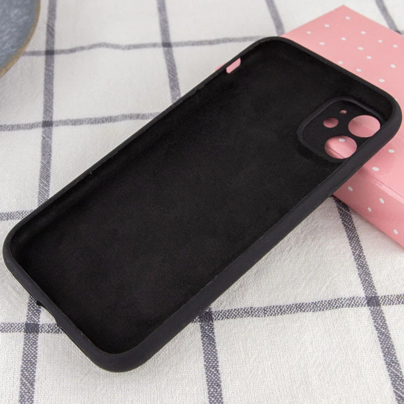 Чохол з захистом камери Silicone Case для Apple iPhone 12 (6.1") – Чорний / Black. Фото 2 з 2