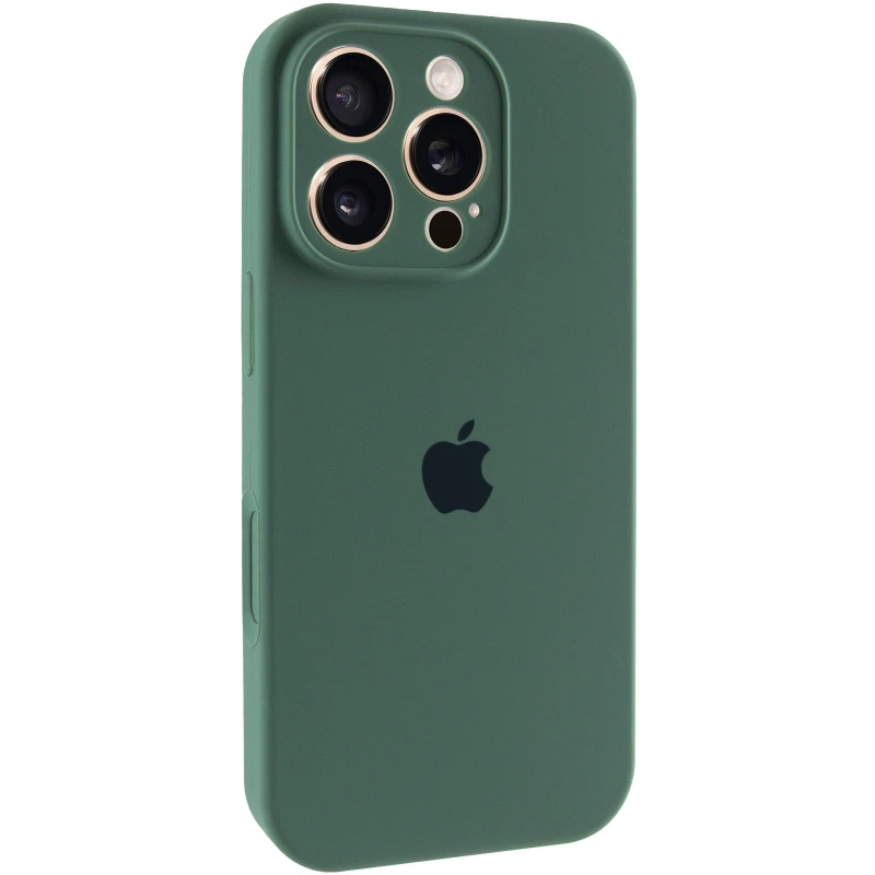 Чохол Silicone Case з захистом камери на Apple iPhone 16 Pro – Зелений / Pine green. Фото 2 з 6