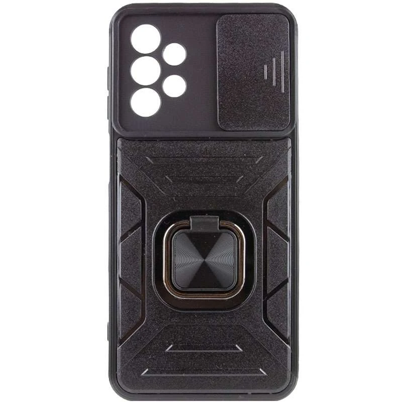 Протиударний чохол Flash зі шторкою для камери та кільцем на Samsung Galaxy A52 4G / A52 5G – Black. Фото 3 з 6