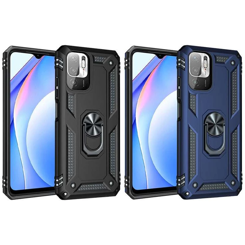 Противоударный чехол Serge Ring с кольцом для Xiaomi Poco M3 Pro 4G / 5G фото 1 из 1