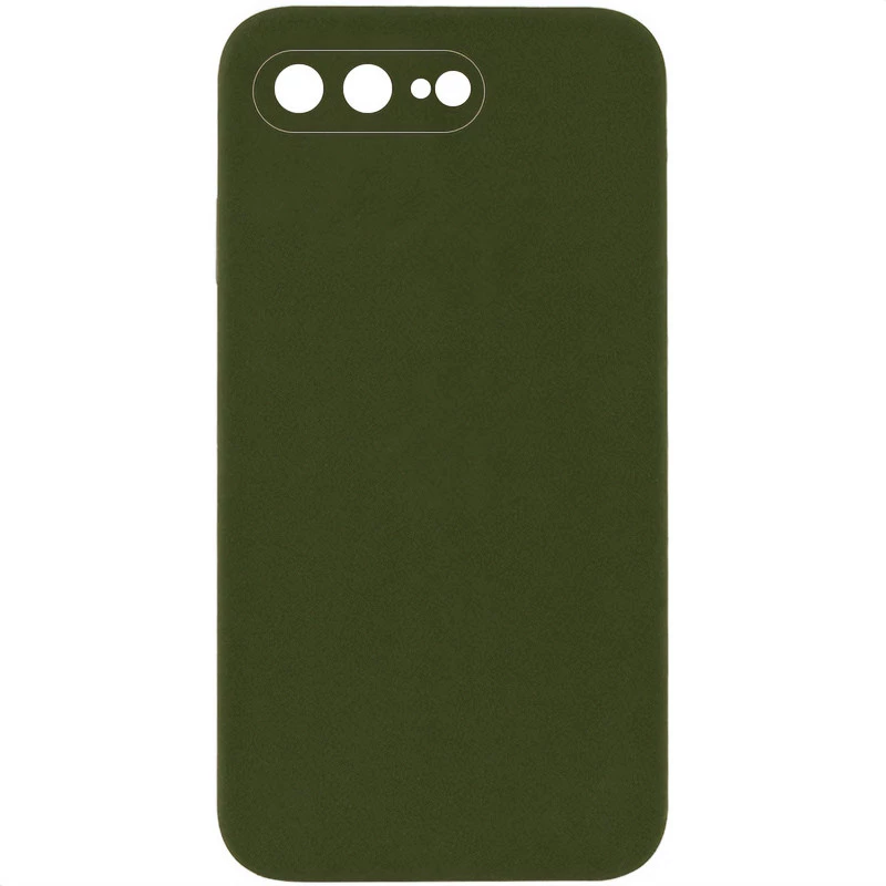 Чохол Silicone Case Square L з захистом камери на Apple iPhone 7 plus / 8 plus – Зелений / Dark Olive. Фото 1 з 1