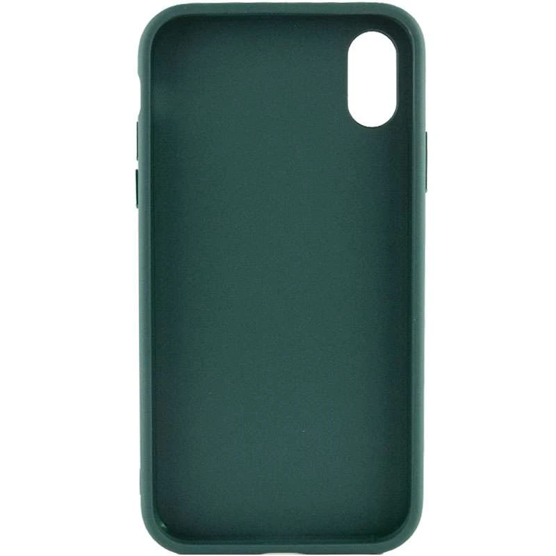 TPU чохол Bonbon з металевими кнопками на Apple iPhone XS Max (6.5") – Зелений / Pine green. Фото 3 з 5