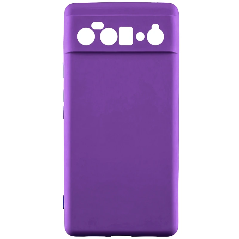 Кольоровий силіконовий чохол GETMAN із закритою камерою для TECNO Spark Go 1 – Фіолетовий / Purple. Фото 2 з 2