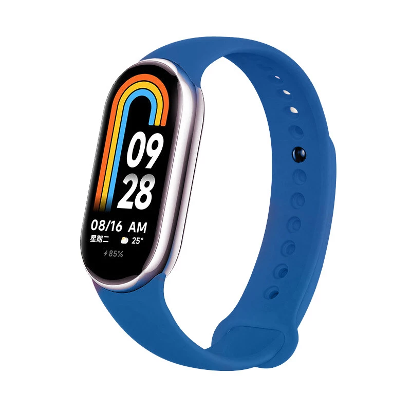 Силиконовый ремешок для Xiaomi Mi Band 7/6/5/4/3 – Синий / Blue. Фото 1 из 2