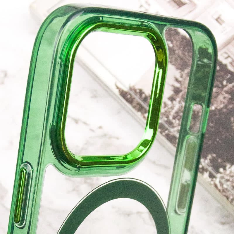 Силіконовий чохол Iris с MagSafe на Apple iPhone 14 Pro (6.1") – Зелений. Фото 7 з 8