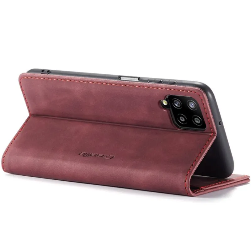 Шкіряний чохол-книжка CaseMe Velvet Nubuck для Samsung Galaxy M12 – Red. Фото 6 з 6
