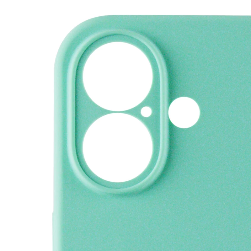 Чехол Silicone Case с защитой камеры для Apple iPhone 16 – Бирюзовый / Marine Green. Фото 6 из 8