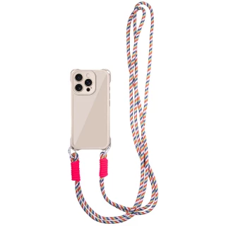 Силиконовый чехол CrossBody со шнурком для Apple iPhone 16 Plus — Antigue White