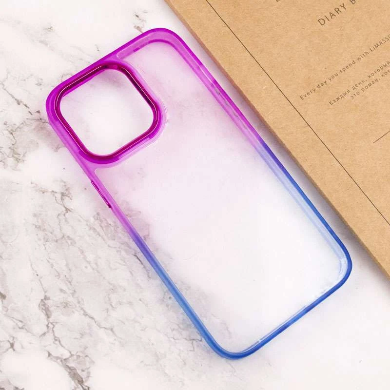 Силиконовый чехол фреш для Apple iPhone 13 Pro (6.1") – Синий / Фиолетовый. Фото 5 из 6