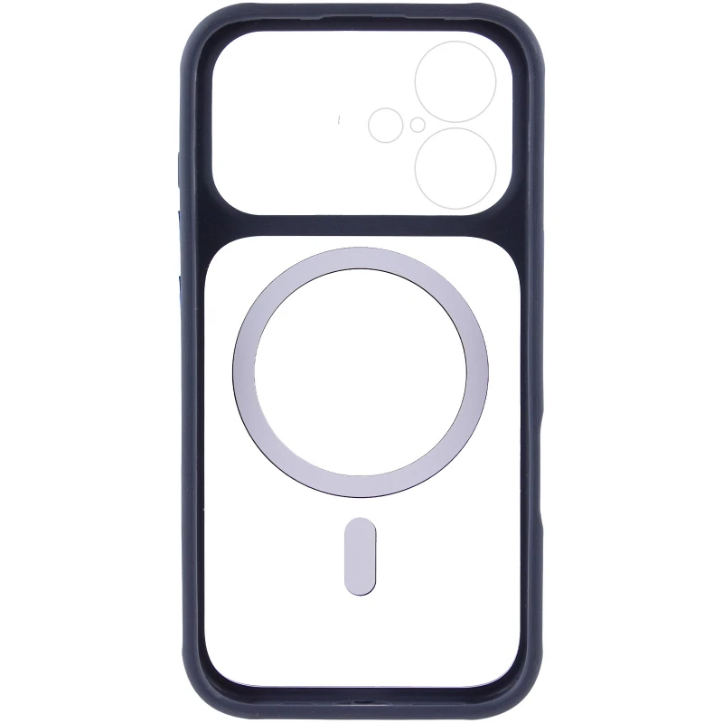 Чохол TPU GETMAN Moon Clear with MagSafe для Apple iPhone 16 – Blue. Фото 4 з 6