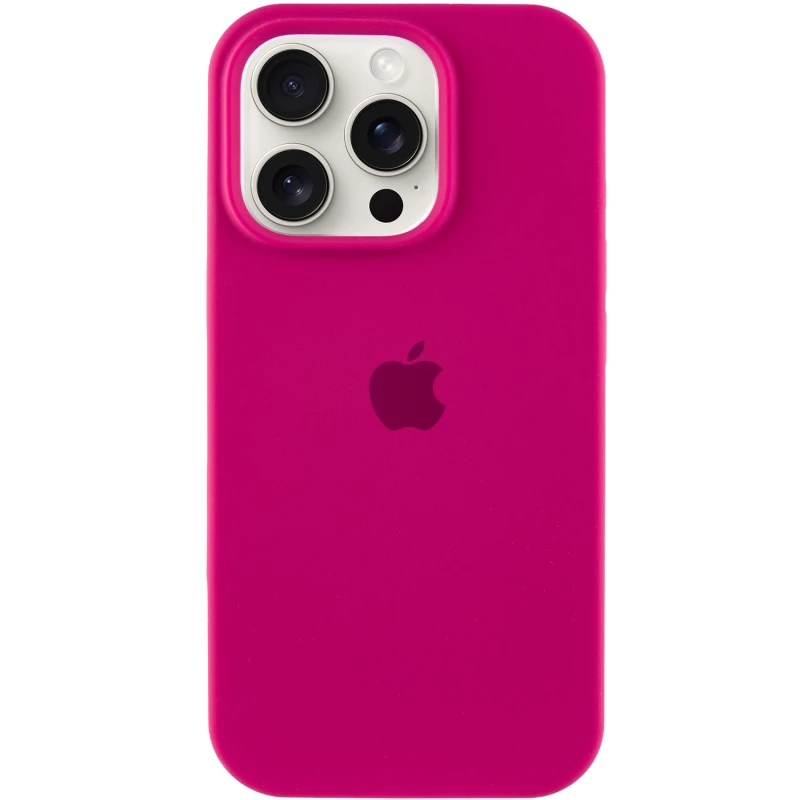 Чехол Silicone Case с закрытым низом для Apple iPhone 16 Pro Max – Красный / Rose Red. Фото 2 из 11