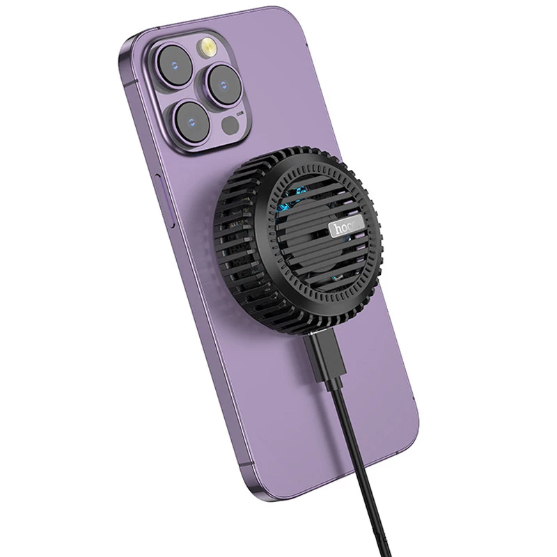 БЗП Hoco CW57 Air-cooled 15W magnetic wireless fast charger – Black. Фото 5 з 8