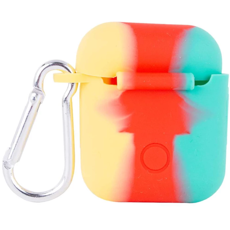 Силіконовий футляр Rainbow для навушників AirPods + карабін – Rainbow 1. Фото 2 з 4