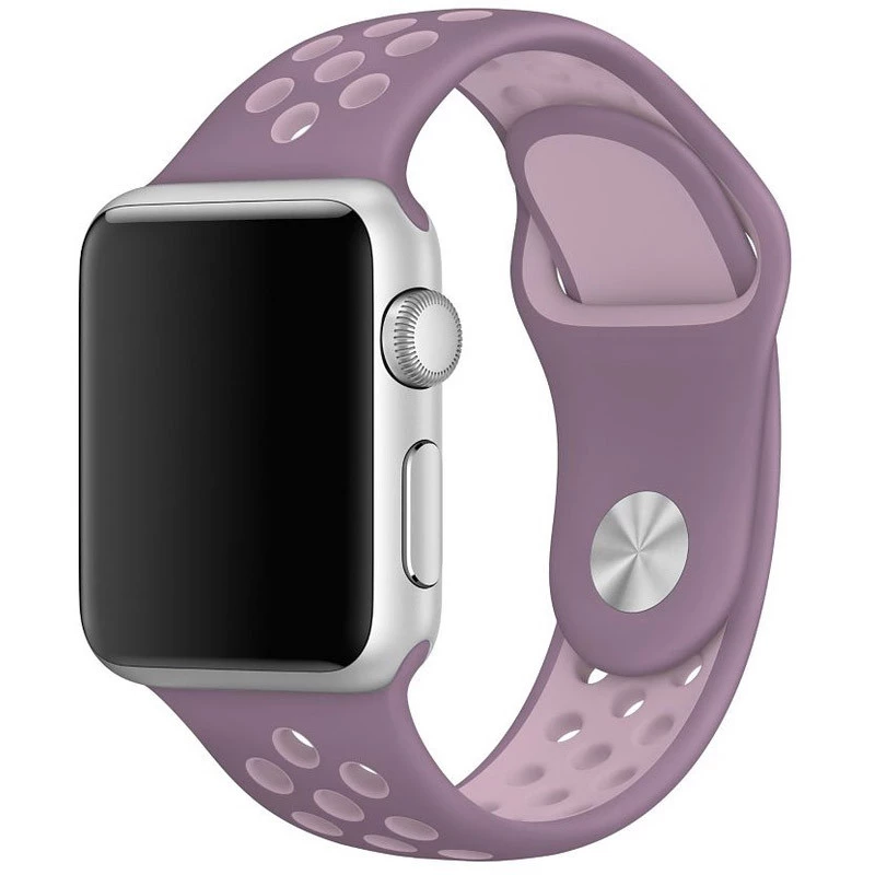 

Силиконовый ремешок Sport Nike+ для Apple watch 42mm / 44mm (lilac pride / Pink)