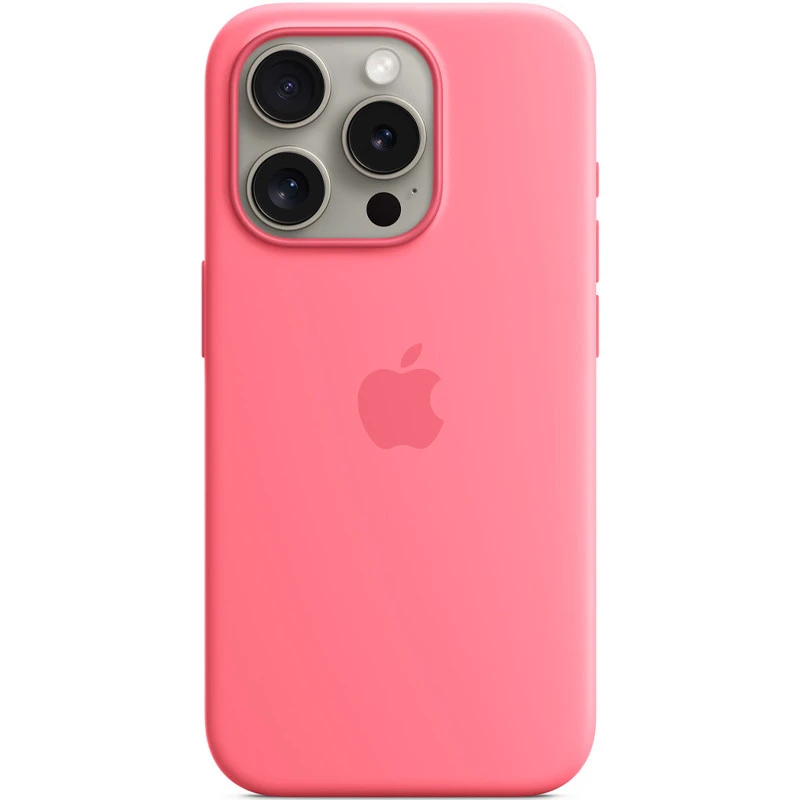 Чехол Silicone case (AAA) with Magsafe and Animation для Apple iPhone 15 Pro (6.1") – Розовый / Pink. Фото 2 из 3