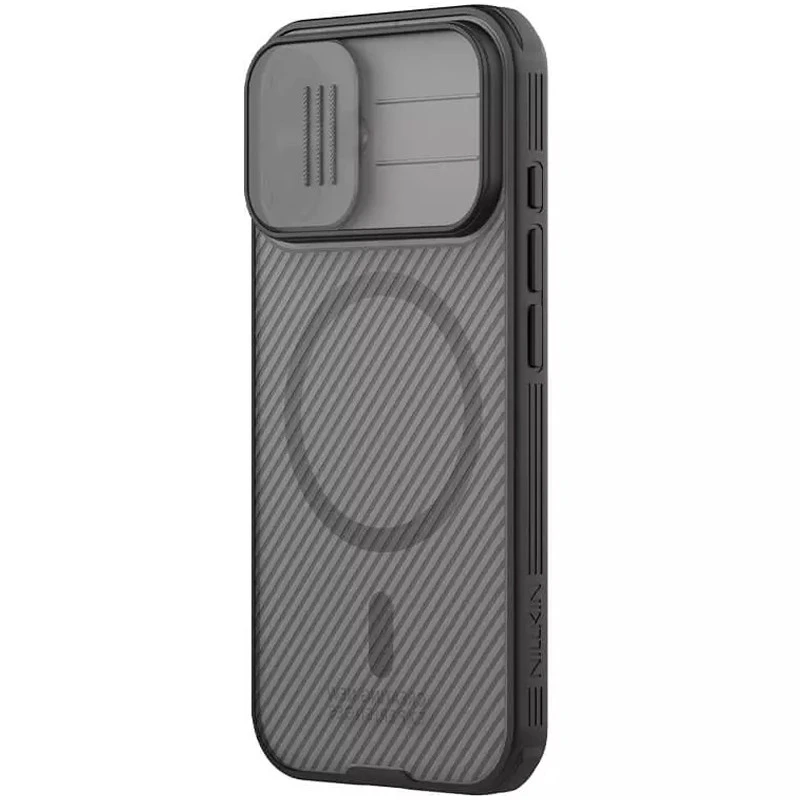 Пластиковая накладка Nillkin Pro со шторкой для камеры и магнитом для Apple iPhone 17 (6.3") – Transparent black. Фото 3 Пластиковая накладка Nillkin Pro со шторкой для камеры и магнитом для Apple iPhone 17 (6.3") – Transparent black. Фото 3 из 5