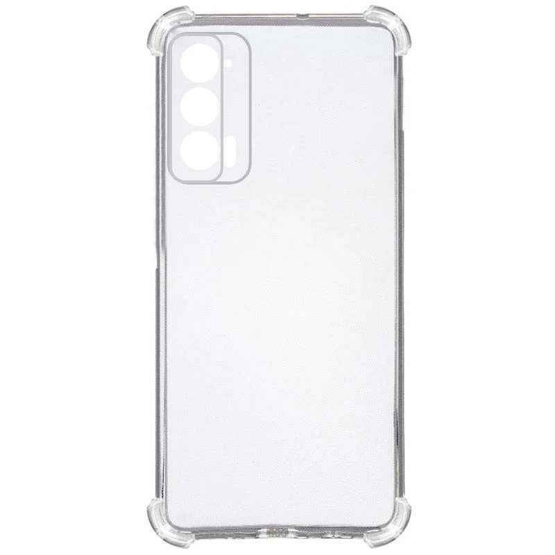 Ультратонкий силиконовый чехол GETMAN с крытыми бортами та камерою на Motorola Edge 60 Fusion – Бесцветный (прозрачный). Фото 5 из 5
