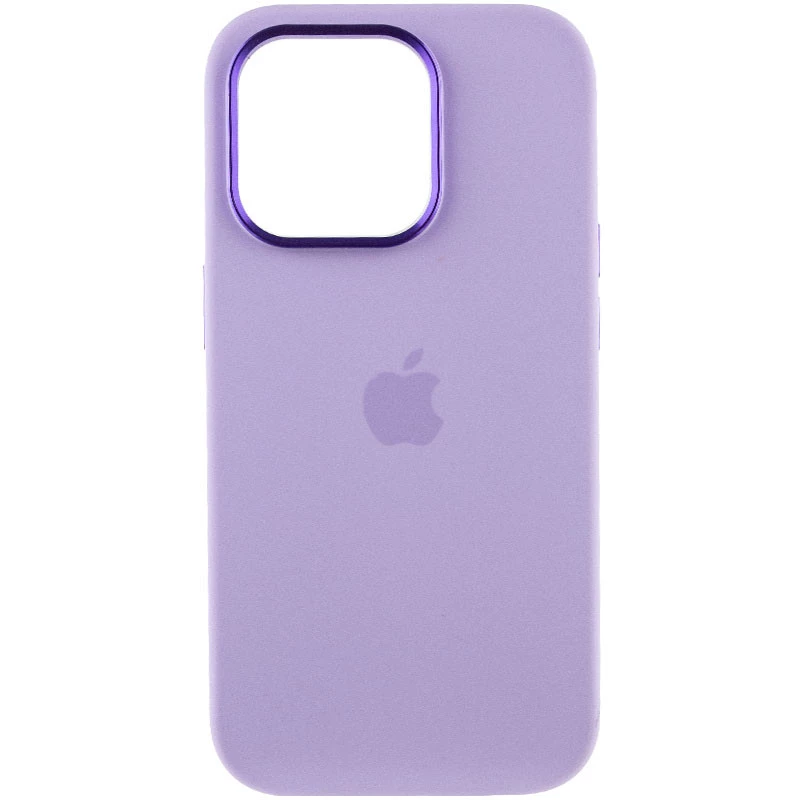 Чехол Silicone Case с металлическими кнопками для Apple iPhone 13 Pro Max (6.7") – Сиреневый / Lilac. Фото 3 из 9