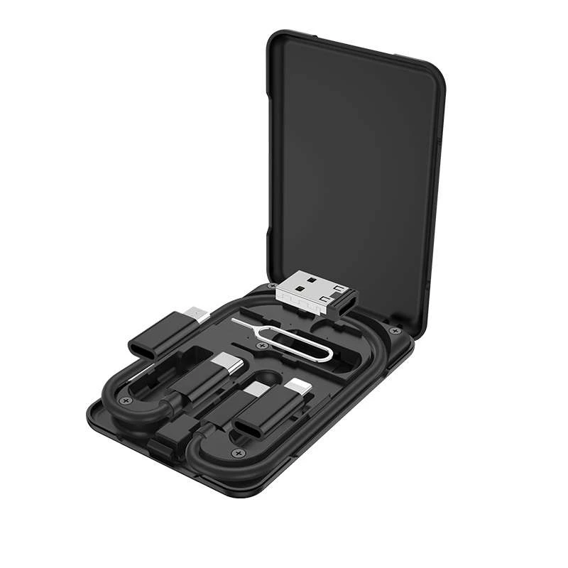 

Дата кабель Hoco U86 "Treasure" 6in1 (0.28m) (Черный), Чорний