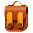 Кожаный футляр Briefcase для наушников AirPods 1/2 – Brown / Yellow. Фото 1 из 5