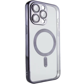 Хромовий TPU чохол з MagSafe на Apple iPhone 12 Pro Max (6.7") — Black