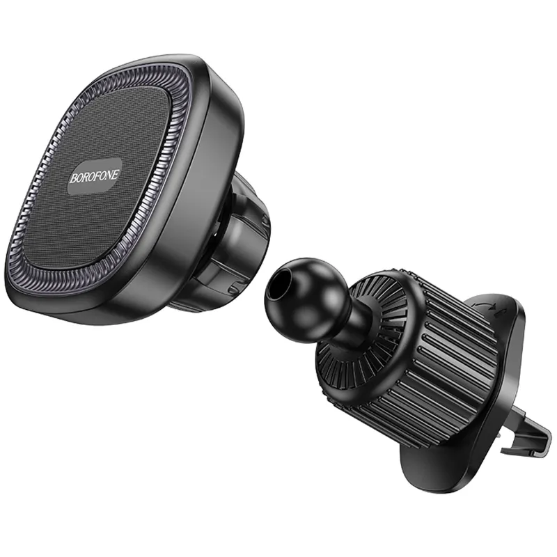Автотримач Borofone BH96 NT Ice ring magnetic (air outlet) – Black / Gray. Фото 5 з 6