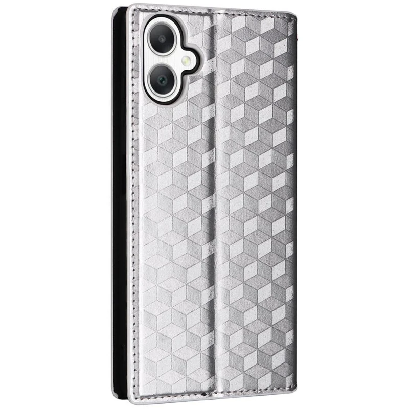 Шкіряний чохол-книжка Rhombus Book для Samsung Galaxy A17 4G/5G – silver. Фото 2 з 5